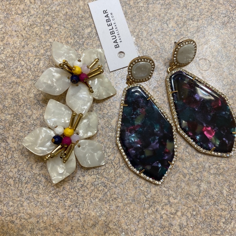 2 pairs of Baublebar earrings.